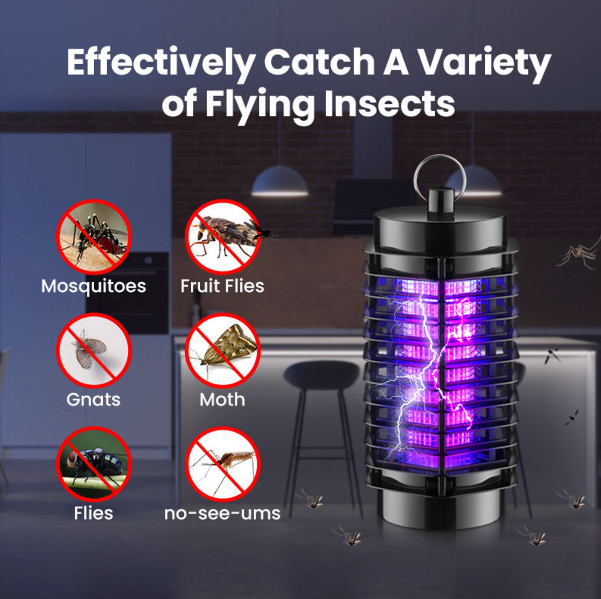 UV Insect Trap & Silent Bug Zapper for Home