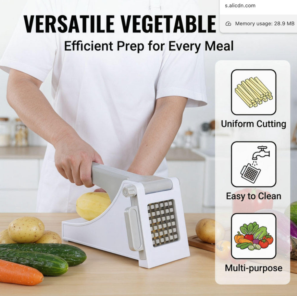 Manual Food Dicer, Slicer & Kitchen Prep Tool