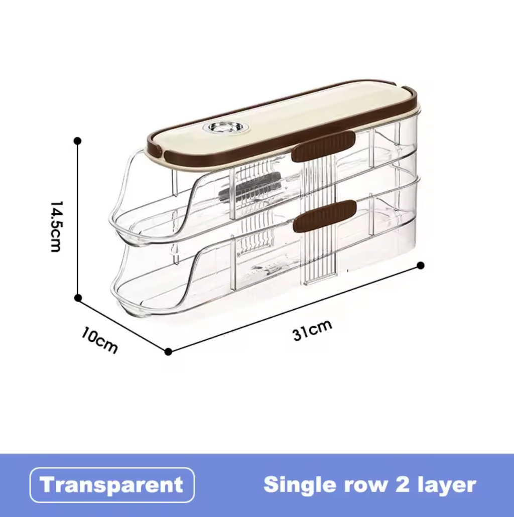Automatic Egg Dispenser & Rolling Food Storage Organizer