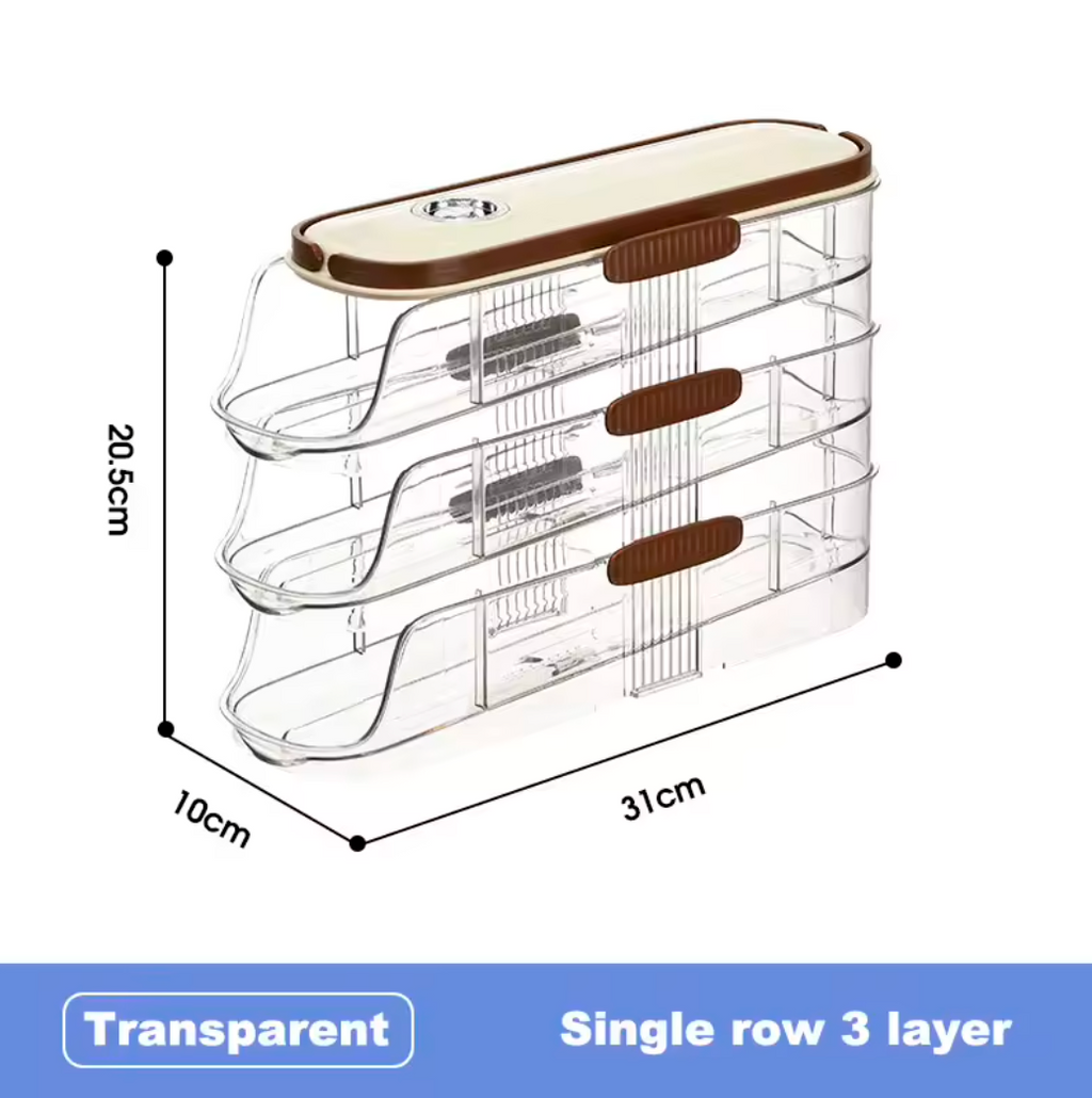 Automatic Egg Dispenser & Rolling Food Storage Organizer