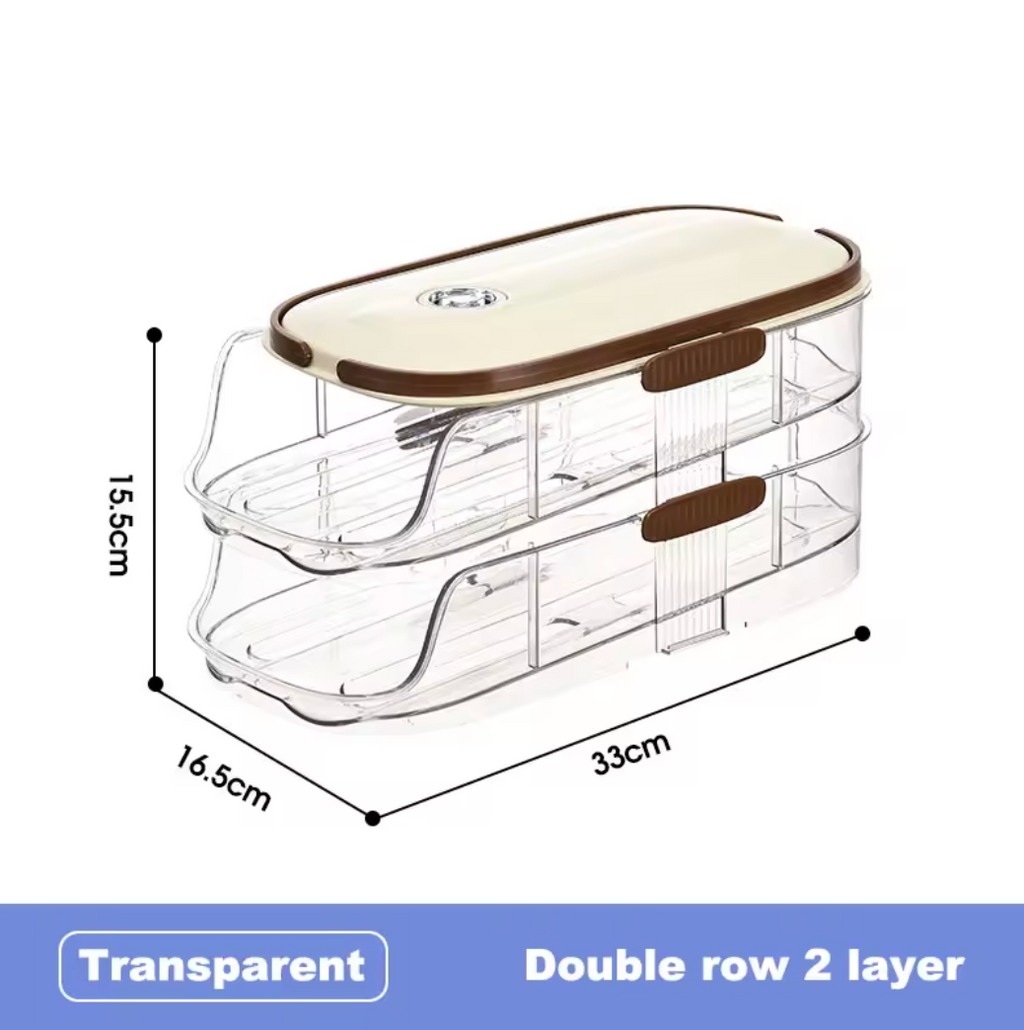 Automatic Egg Dispenser & Rolling Food Storage Organizer