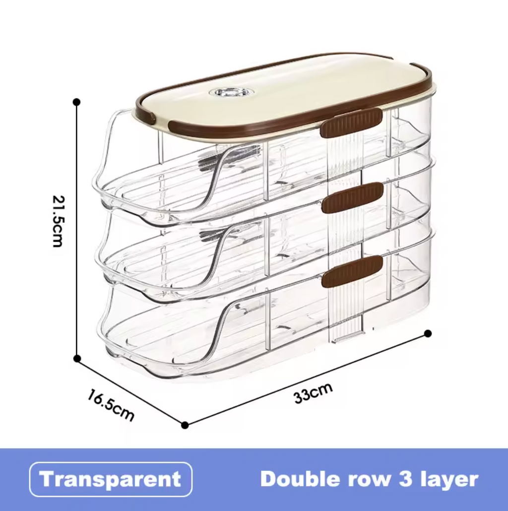 Automatic Egg Dispenser & Rolling Food Storage Organizer