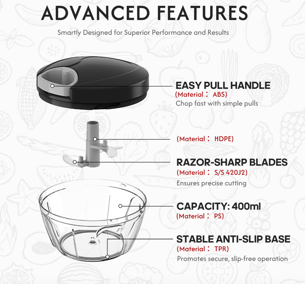 Multifunctional Vegetable, Garlic & Onion Cutter